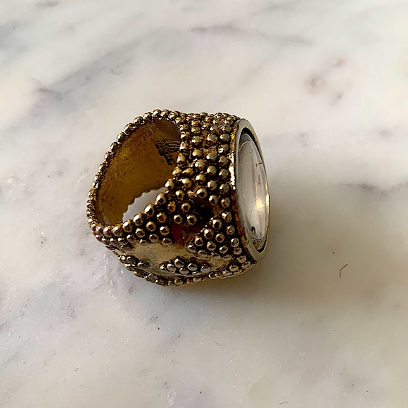 Vintage Magnifying Glass Steampunk Ring Size 7 - Picture 1 of 6